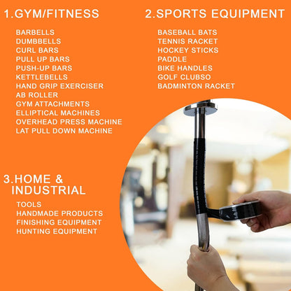 Pole Grip, Grip Tape for Pull up Bar Silicone, 1'' X 10FT, Black